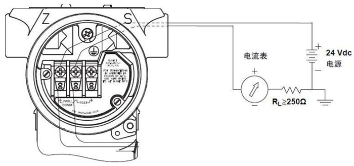 智能磁致伸縮液位計(jì)端子接線圖