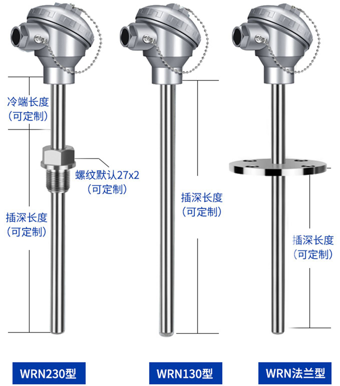 抗震熱電偶安裝方式分類圖