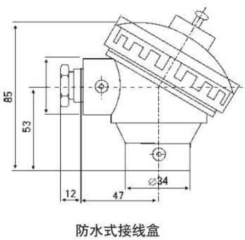 工業(yè)熱電阻防水接線盒結(jié)構(gòu)圖